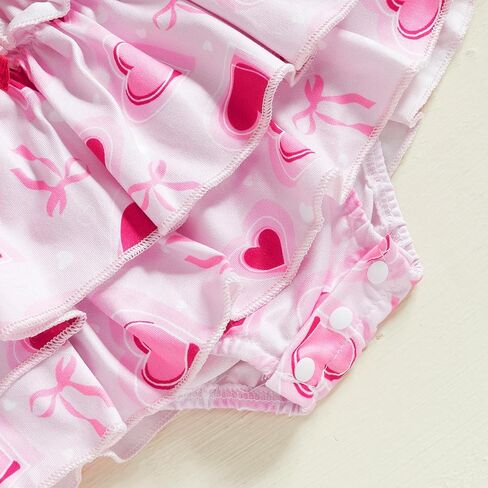 Karuedoo First Valentines Day Baby Girl Outfit Newborn Long Sleeve Romper + Tutu Skirt + Leg Warmer + Beadband 4pcs مجموعات in Kuwait