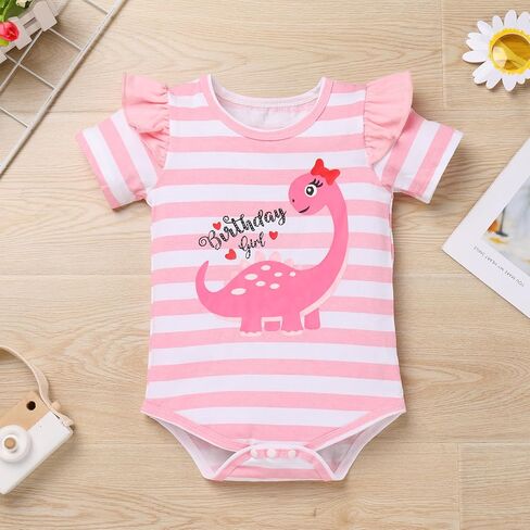 IBTOM CASTLE Baby Girls 1st Birthday Outfit Stawberry Melon Romper+Ruffled Shorts+Headband 3PCS Summer Photoshoot Clothes Set in Kuwait