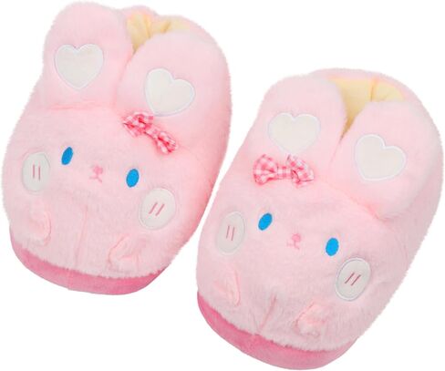 Women Animal Bunny Slippers Cute Plush House Shoes Warm Novelty Cartoon Slippers Gifts for Birthday Christmas in Saudi Arabia