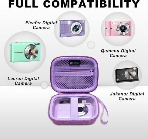 Digital Camera Case Compatible with CAMKORY, Fleafer, Lecran, Jukanur, Anteam, VAHOIALD, KODAK PIXPRO Digital Camera, Small Camera Case for Teens Boys Girls Seniors Purple in Kuwait