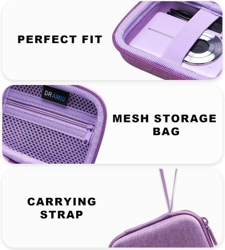 Digital Camera Case Compatible with CAMKORY, Fleafer, Lecran, Jukanur, Anteam, VAHOIALD, KODAK PIXPRO Digital Camera, Small Camera Case for Teens Boys Girls Seniors Purple in Kuwait