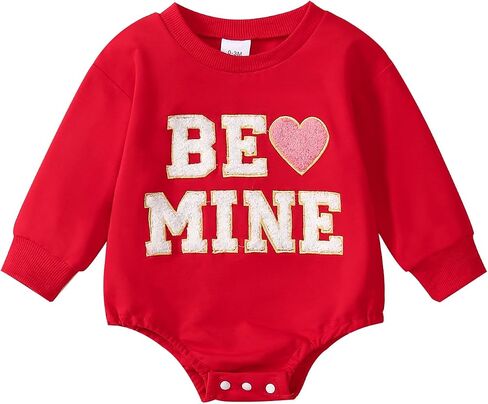 Baby Girl Valentines Day Outfit Towel Embroidery Bubble Romper Toddler First Valentines Day Clothes in Saudi Arabia