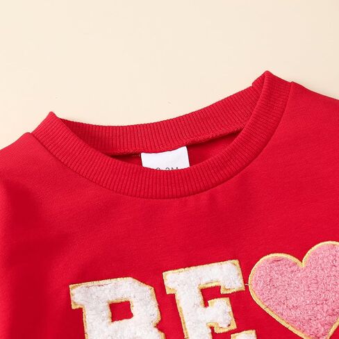 Baby Girl Valentines Day Outfit Towel Embroidery Bubble Romper Toddler First Valentines Day Clothes in Saudi Arabia