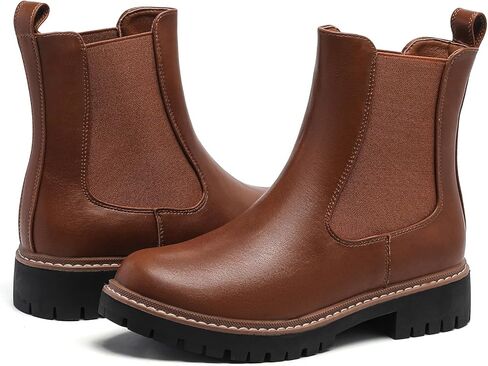 Women’s Chelsea Boots with Lug Sole Ankle Booties in Kuwait