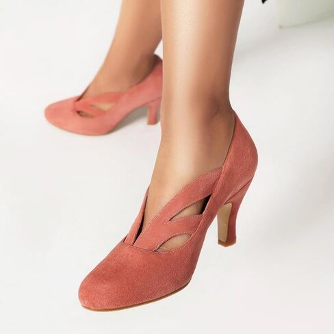 Women's Mary Jane Close Round Toe Vintage 1950s Gatsby Heels Retro 1920s Victorian Pumps 1930s Shoes in Kuwait