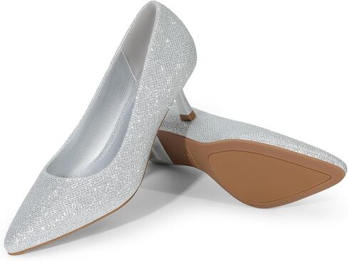 DREAM PAIRS Women's Pumps Closed Toe Pointed Toe Kitten Heels for Women Party Dance Wedding Dress Shoes for Women in Saudi Arabia
