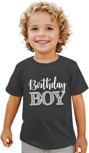 Birthday Boy Shirt I'm The Birthday Boy Graphic Tee Kids Birthday Party Outfit 2-7 Years in Saudi Arabia
