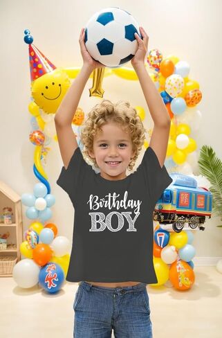 Birthday Boy Shirt I'm The Birthday Boy Graphic Tee Kids Birthday Party Outfit 2-7 Years in Saudi Arabia