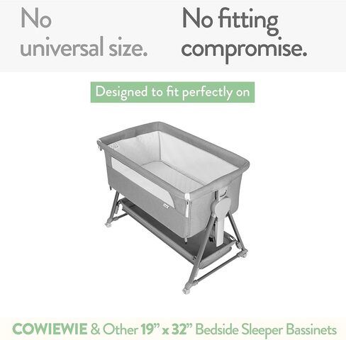 Joey + Joan Bassinet Sheets 19 "× 32" لـ Cowiewie Bedside Sleeper Bassinet Pad - Snuggly Soft 100 ٪ Jersey Cotton - Dinosaurs in Kuwait