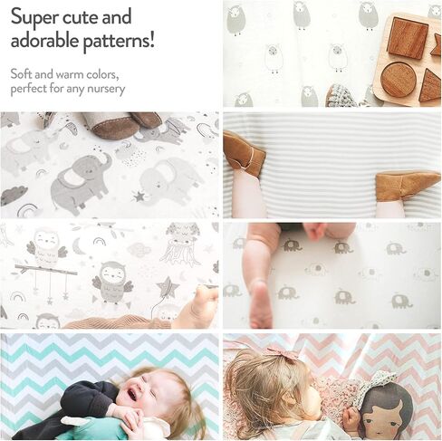 Joey + Joan Bassinet Sheets 19 "× 32" لـ Cowiewie Bedside Sleeper Bassinet Pad - Snuggly Soft 100 ٪ Jersey Cotton - Dinosaurs in Kuwait