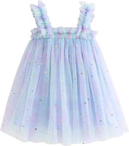 Baby Girls Tulle Tutu Dress Summer Birthday Party Babydoll Dresses Size 6M-5T in Kuwait