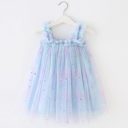 Baby Girls Tulle Tutu Dress Summer Birthday Party Babydoll Dresses Size 6M-5T in Kuwait