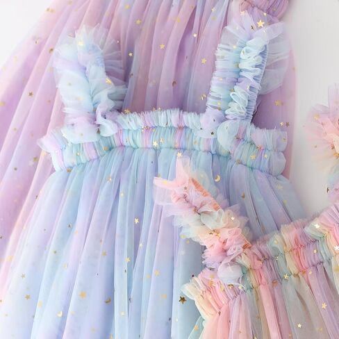 Baby Girls Tulle Tutu Dress Summer Birthday Party Babydoll Dresses Size 6M-5T in Kuwait
