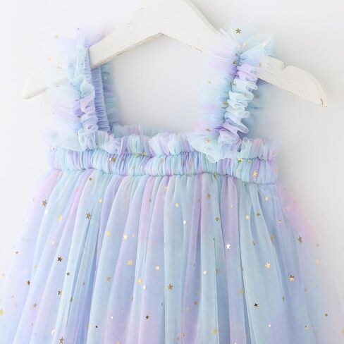 Baby Girls Tulle Tutu Dress Summer Birthday Party Babydoll Dresses Size 6M-5T in Kuwait