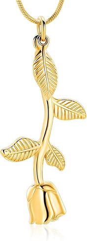 Rose Flower Cremation Jewelry Urn Necklaces for Ashes, Cremation Ash Jewelry Memorial Pendants for Human Pets Ashes in Kuwait