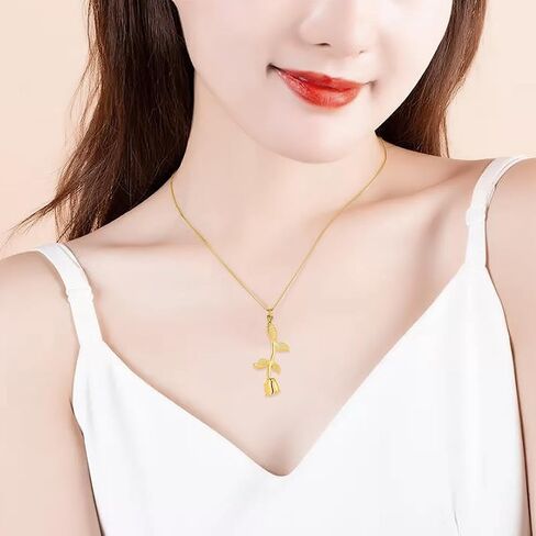 Rose Flower Cremation Jewelry Urn Necklaces for Ashes, Cremation Ash Jewelry Memorial Pendants for Human Pets Ashes in Kuwait
