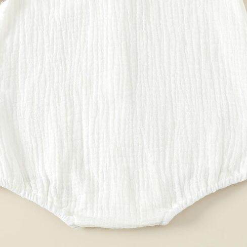 Baby Girl Boy Button Down Shirt Newborn Solid Color Short Sleeve Collared Romper Infant Summer Formal Bodysuit in Kuwait