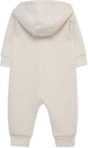 Little Me Simply Essential Solids Gender Neutral Organic Cotton Blend Hooded Coverall, 3 Months - 12 Months in Saudi Arabia