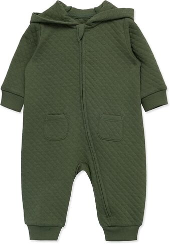 Little Me Simply Essential Solids Gender Neutral Organic Cotton Blend Hooded Coverall, 3 Months - 12 Months in Saudi Arabia