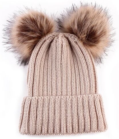DaMohony Baby Winter Warm Hat, Baby Newborn Knit Hat Infant Toddler Kid Crochet Hat Beanie Cap Grey in Saudi Arabia