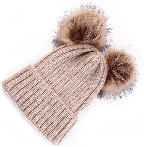 DaMohony Baby Winter Warm Hat, Baby Newborn Knit Hat Infant Toddler Kid Crochet Hat Beanie Cap Grey in Saudi Arabia