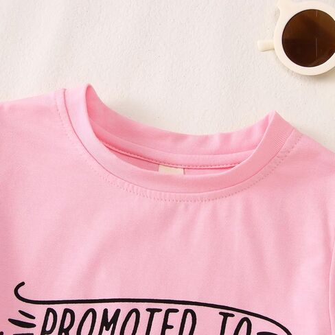 Big Sister Toddler Shirt Baby Girls Promoted to Big Sister Announcement Tshirt New Sibling Reveal Tops Outfits in Saudi Arabia