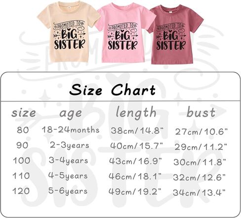 Big Sister Toddler Shirt Baby Girls Promoted to Big Sister Announcement Tshirt New Sibling Reveal Tops Outfits in Saudi Arabia