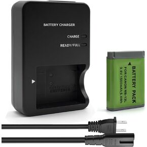NB-13L Battery Pack and CB-2LH Battery Charger Compatible with Canon PowerShot G1 X Mark III, G5 X, G5 X Mark II, G7 X Mark II, G7 X Mark III, G9 X, G9 X Mark II, SX620 SX720 SX730 SX740 HS