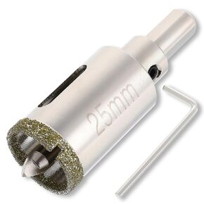 1 Inch Diamond Hole Saw with Pilot Drill Bit, Tipped Tile Hole Saws, Glass Drill Bits for Drilling Holes 1-1/2" Depth of Cut Hole-Saw Bits with Guiding Bit for Porcelain Ceramic Stone