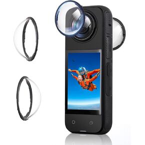 Upgraded Premium Lens Guards for Insta360 X4, Higher Transparency Anti-scratch Optical coated Tempered Glass Lens Protectors Removable Protective Lens Cover