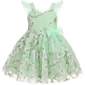 Baby Girls Valentine's Day Heart Dress Shiny Tulle Princess Flutter Sleeve Birthday Tutu Dresses Cake Smash Outfit