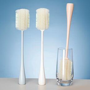 فرشاة زجاجة إسفنجة Loofah ، فرشاة زجاجة دائمة ، مجموعة من 2 عبوات