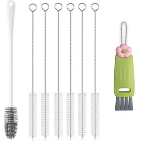 Bottle Brush for BrüMate Era 30oz/40oz Tumblers, Straw Cleaner Brush with 3 in 1 Multifunctional Cap Brush for Owala Water Bottles