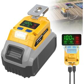 محول بطارية USB 65W لـ DEWALT ، محطة طاقة بطارية BUTHERTER BUTTION BATTERTER BATTERTE