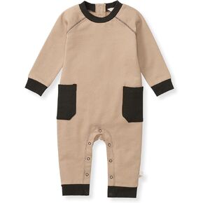 Burt's Bee Baby Infant Boys' 100% Organic Cotton Long Sleeve Pocket Jumpsuit