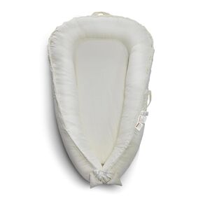Infant Lounger - Baby Lounger for Newborn,Dutch Velvet Surface & 100% Cotton 0-24 Months Breathable Soft Baby Nest,Adjustable Portable Infant Lounger Cover,Crib for Home & Travel,Pink