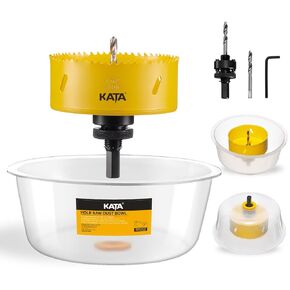 4 Hole Saw for Recessed Lights: 4-1/4 in Hole Saw with Silicone Dust Bowl - Installing 4 Inch Led Recessed Ceiling Lights for Drywall - Hole Cutter with Dust Catcher for Downlight Can Lighting