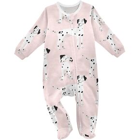 Dussdil Baby One-Piece Footies Newborn Rompers Pajamas Cotton Footed Pjs for Sleep Play Boys Girls