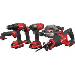 Craftsman V20 Cordless 6 Tool Tool Tool Kit مع بطاريتين وشاحن (CMCK600D2) in Kuwait