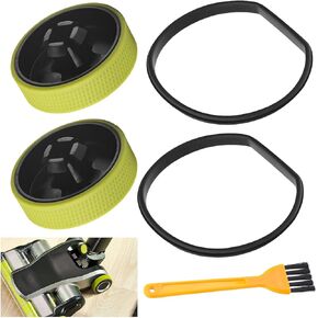 Upgraded Replacement Wheel & Gasket for Ryobi 18v Cordless Stick Vac PCL720B, PCL720K, PBLSV716B, PBLSV716K, PBLSV717B, PBLSV717K, Silicone Wheel Bottom