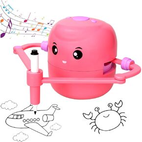 Drawing Robot for Kids,Interactive Educational Drawing Robot for Kids, Montessori Learning Toy with 100 Word Cards & Smart Drawing Robot Voice Interaction, Ages 3+