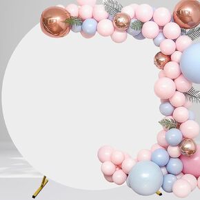 Antizz 6.6FT Round Balloon Arch Stand kit Metal Circle Backdrop Stand Frame Wedding Arches with Storage Bag for Gender Reveal Baby Shower Ceremony Birthday Party Decorations
