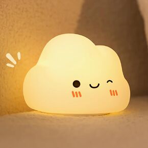 Cloud Night Light for Kids, Cute Cloud Night Light Lamp, Rechargeable Dimmable Silicone Nightlight with Timer, Squishy LED Night Lamp, Kawaii Room Desk Decor Baby Night Light for Bedroom Kids Room