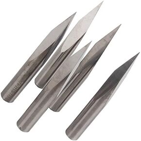 5x 20°Carbide Steel CNC Router Pyramid Engraving Bit 1/4" Shank