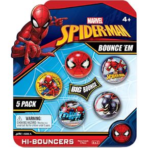 JA-RU Marvel Avengers Bouncy Superballs Super Hi Bounce 1.2" (1 Pack of 5 Balls) Hulk, Thor, Cap America & Friends Fidget Balls Small Toys for Kids Prize Giveaways Gift Birthday Supplies B-6805-1
