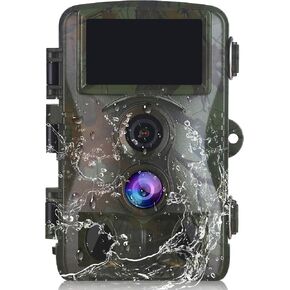 Vmotal Trail Camera Game Camera Hunting Scouting 4K Video/20MP Image Wildlife Monitoring 120° Detecting Range Motion Activated Night Vision 3 Infrared Sensors 0.2s Trigger Speed 2.4'' Waterproof H6P