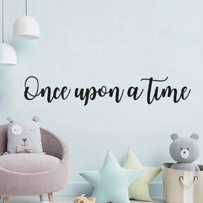 Once Upon a Time Metal Sign for Nursery, Nursery Reading Nook Wall Decor Art for Kids, Hanging Read Sign Decor for Reading Nook, Daycare, Classroom, Toddler Bedroom, Living Room, Family Bookshelf