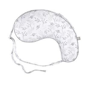 Boppy Uplift Nursing Pillow, Gray Gentle Leaves, Baby Reflux Pillow Designed to Help Reduce Spit-Ups for Breastfeeding, Bottle Feeding or Combo-Feeding, Comfortably Contoured for Feeding