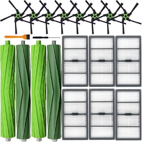 Replacement Parts Fit for iRo-bot Roomba s9 (9150) s9+ s9 Plus (9550) s Series Wi-Fi Connected Robot Vacuum Kits,2 Rubber Brushes, 6 Filters, 8 Side Brushes