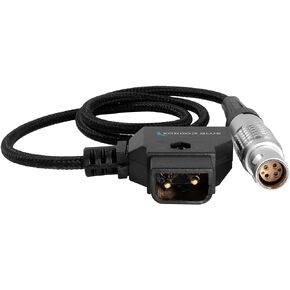 KONDOR BLUE | 20" D-Tap Compatible with RED V-Raptor & Komodo-X Power Cable | 6-Pin LEMO Cable, Ultra-Durable, & Nylon Braided with Reinforced Connectors | Black